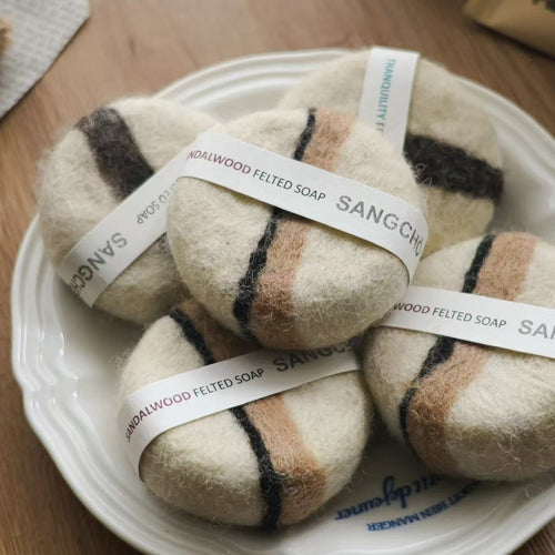 Himalayan Wool Felt Soap – Handmade Natural Exfoliating Soap with Yak Milk & Wild Honey