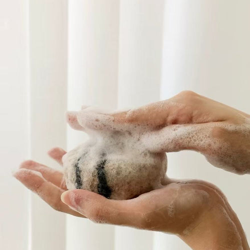 Zero-Waste Wool Felt Soap – Sustainable Natural Skincare Bar wool felt soap
